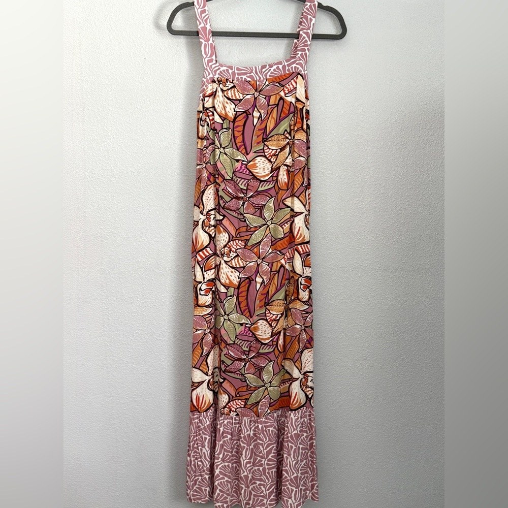 Grace & Lace Red Cream Smocked Pencil Maxi Skirt